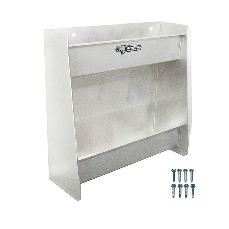 Pit Posse 604 Junior Variety Shelf Storage Cabinet Organizer Enclosed Cargo Race Trailer Shop Garage - Made in USA - Aluminum Cabinet Stores 6 Oil Quarts and 6 Aerosol Cans - 5 Year Warranty - Image 4